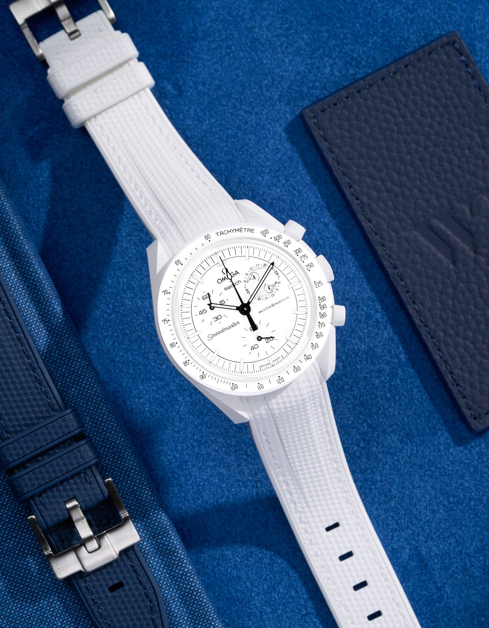 Curved Vertech Rubber Strap - White - OM Luxury