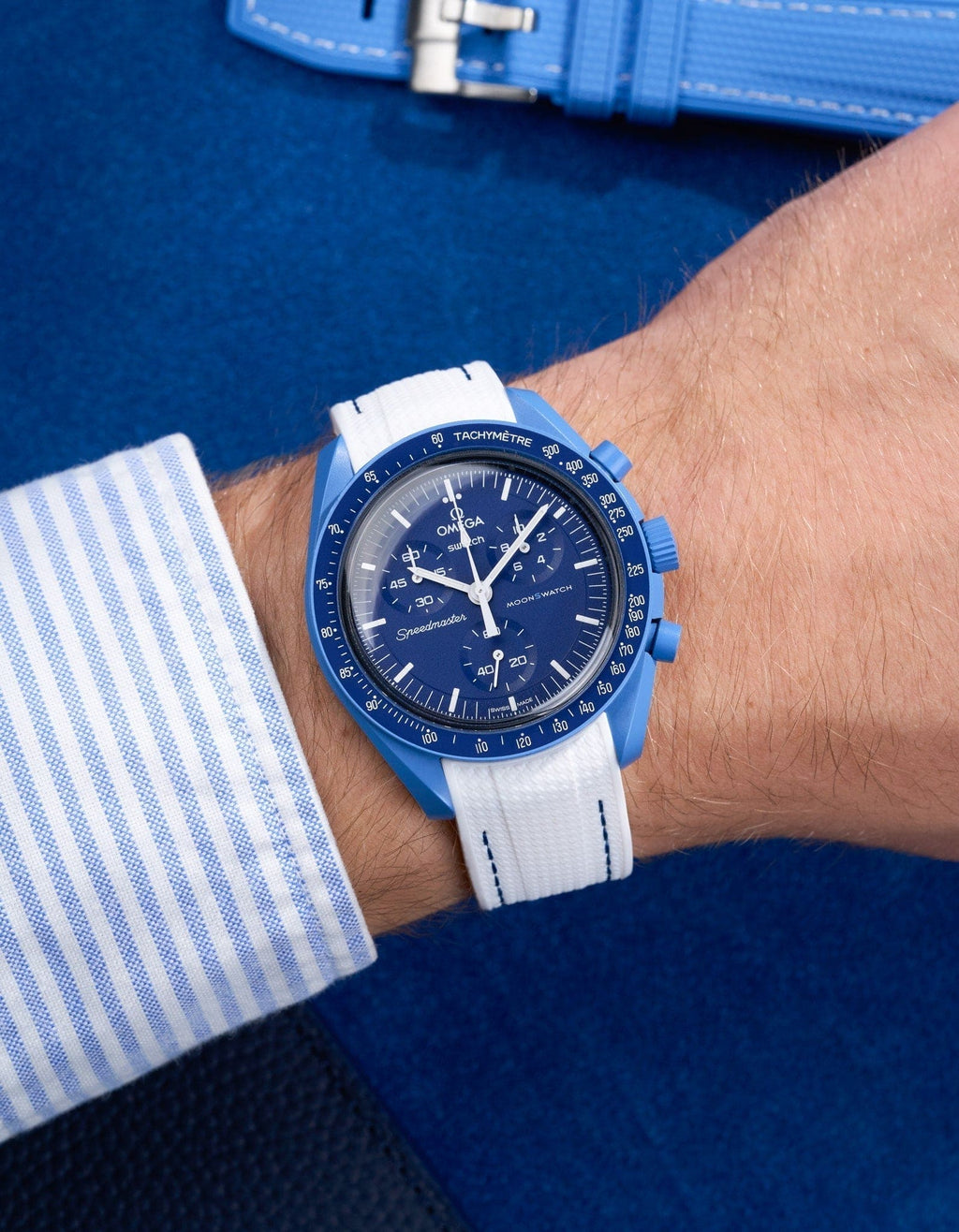 MoonSwatch Mission to Neptune (Rubber Strap) - OM Luxury